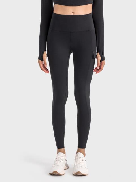 Wide Waistband Sports Leggings - TRENDMELO