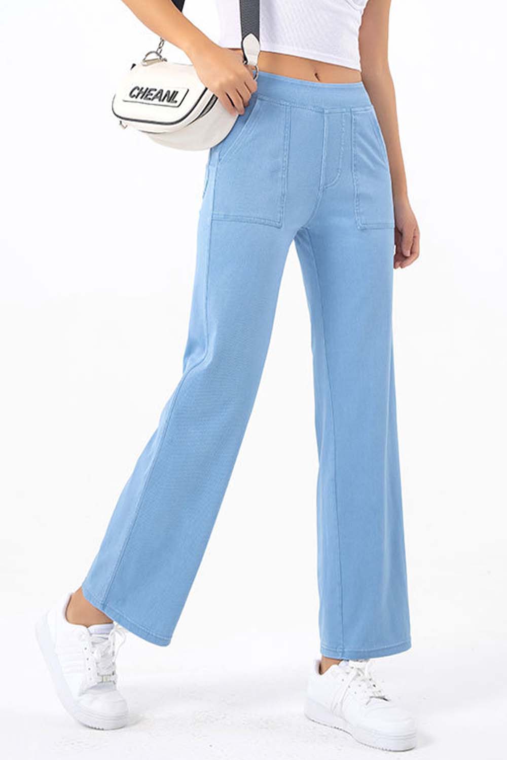 Pocketed Long Jeans - TRENDMELO