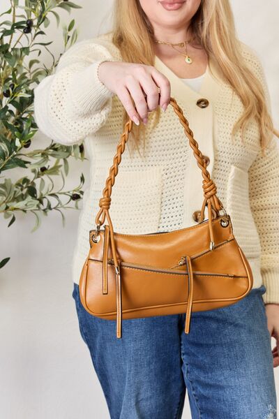 SHOMICO Braided Strap Shoulder Bag - TRENDMELO