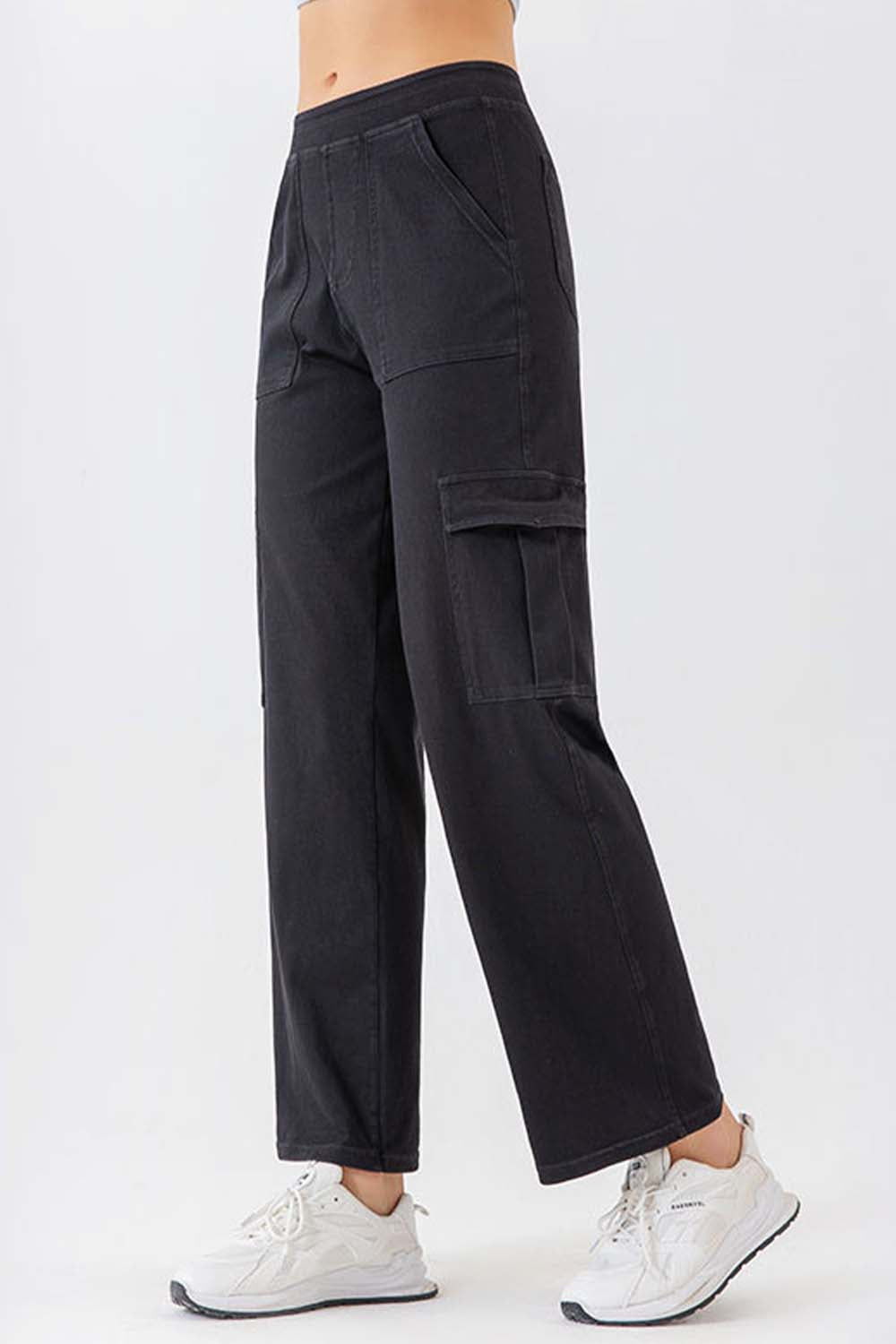 Buttoned Pocketed Long Jeans - TRENDMELO