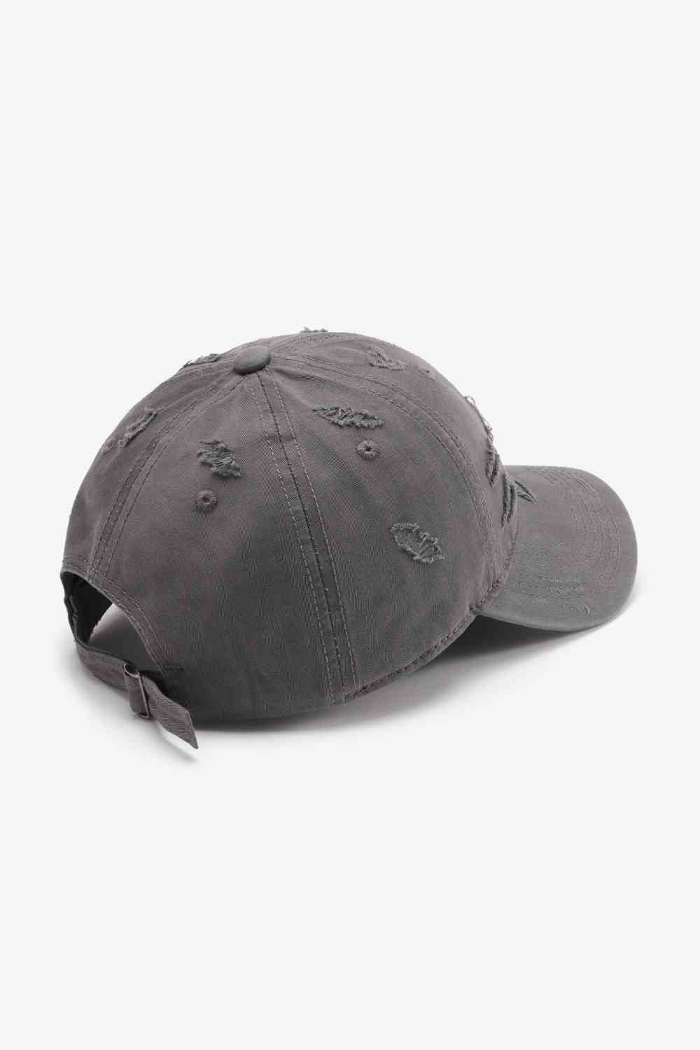 Distressed Adjustable Baseball Cap - TRENDMELO