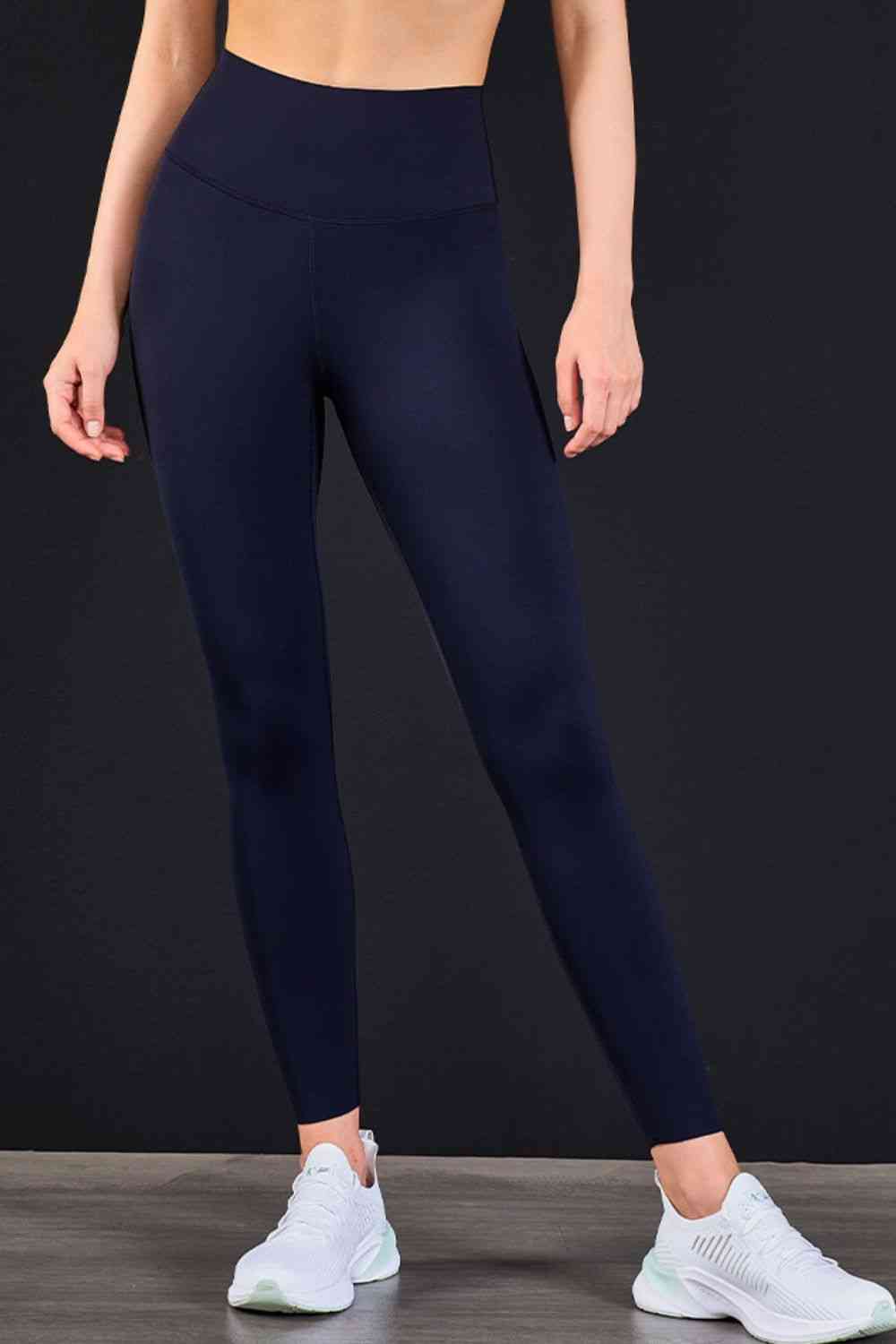 Ankle-Length High-Rise Yoga Leggings - TRENDMELO