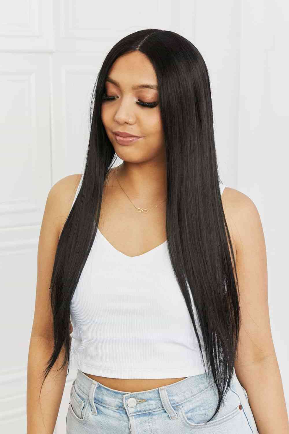 13*2" Long Lace Front Straight Synthetic Wigs 26" Long 150% Density - TRENDMELO