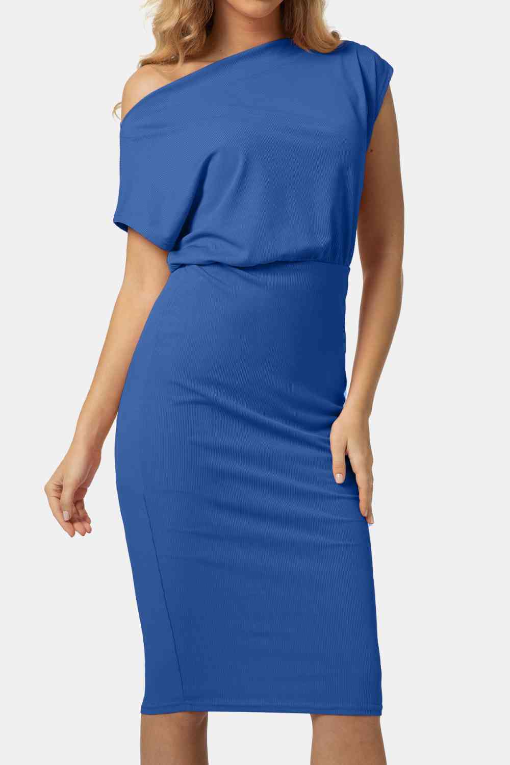 Boat Neck Short Sleeve Knee-Length Dress - TRENDMELO