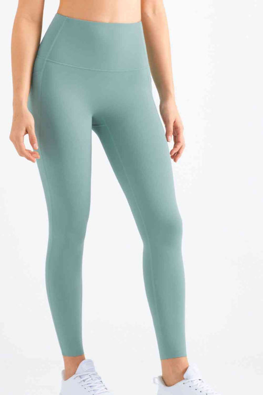 Highly Stretchy Elastic Waistband Pocket Yoga Leggings - TRENDMELO