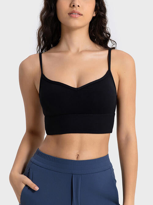 Spaghetti Strap Sport Bra - TRENDMELO