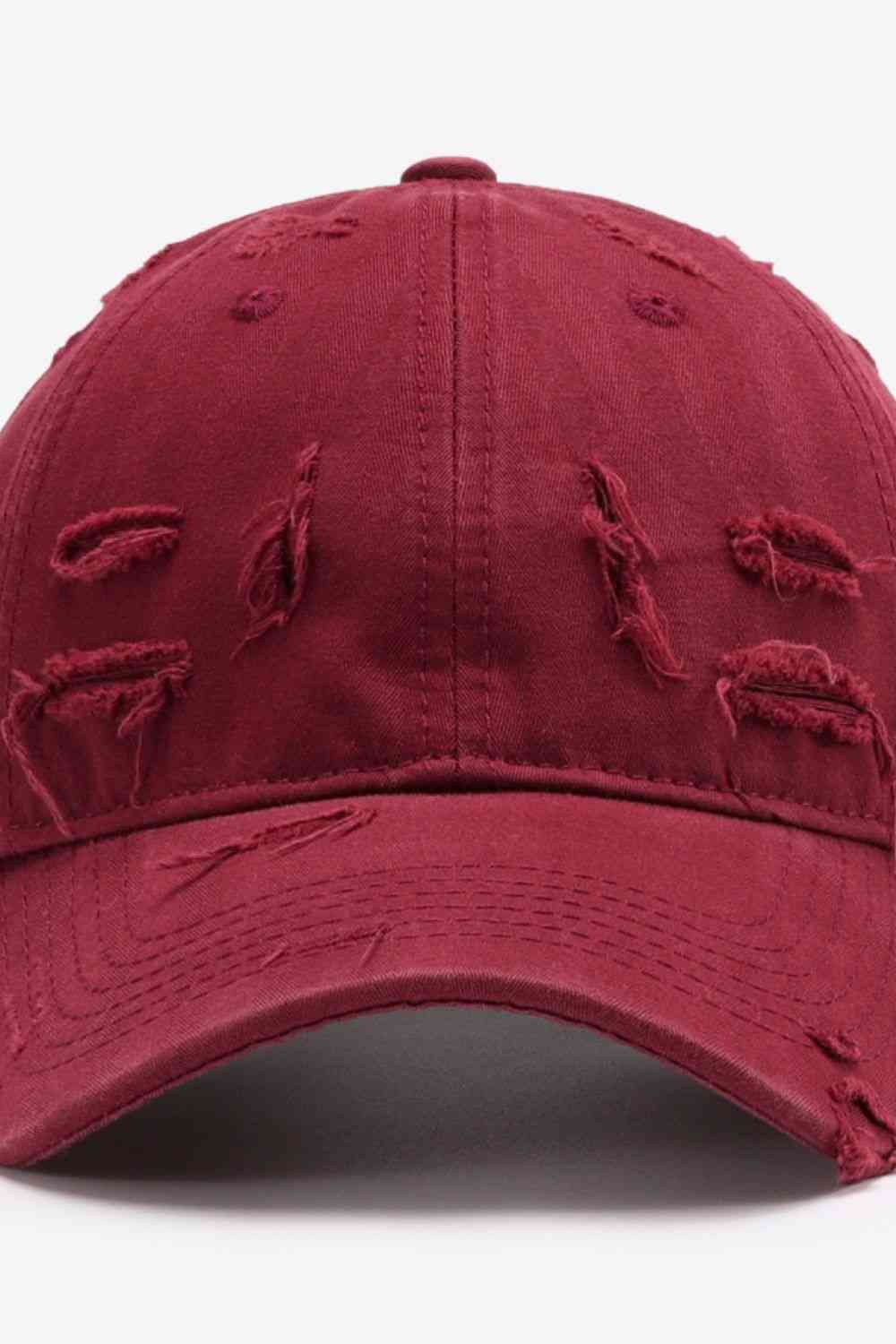 Distressed Adjustable Baseball Cap - TRENDMELO