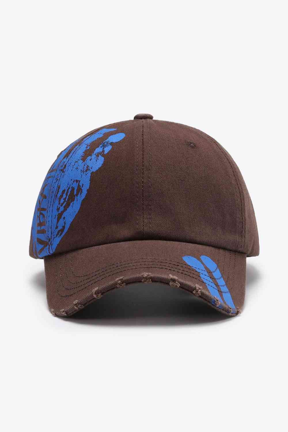 VIBRA Graphic Distressed Adjustable Baseball Cap - TRENDMELO