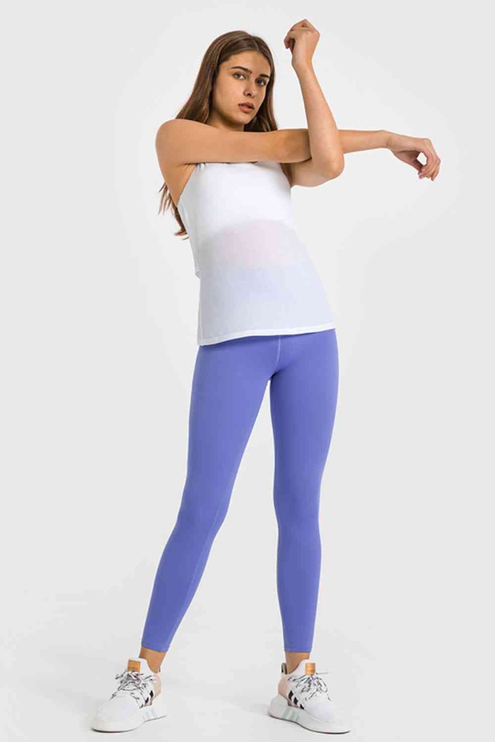 High Waist Ankle-Length Yoga Leggings - TRENDMELO