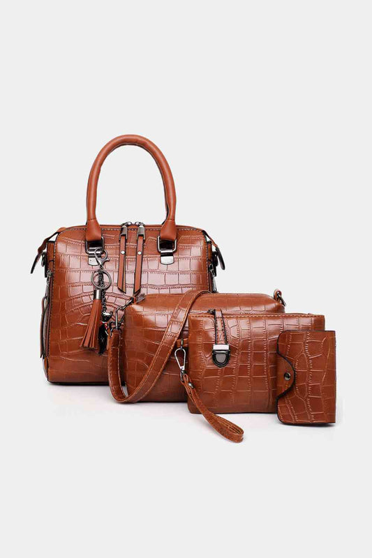 4-Piece PU Leather Bag Set - TRENDMELO