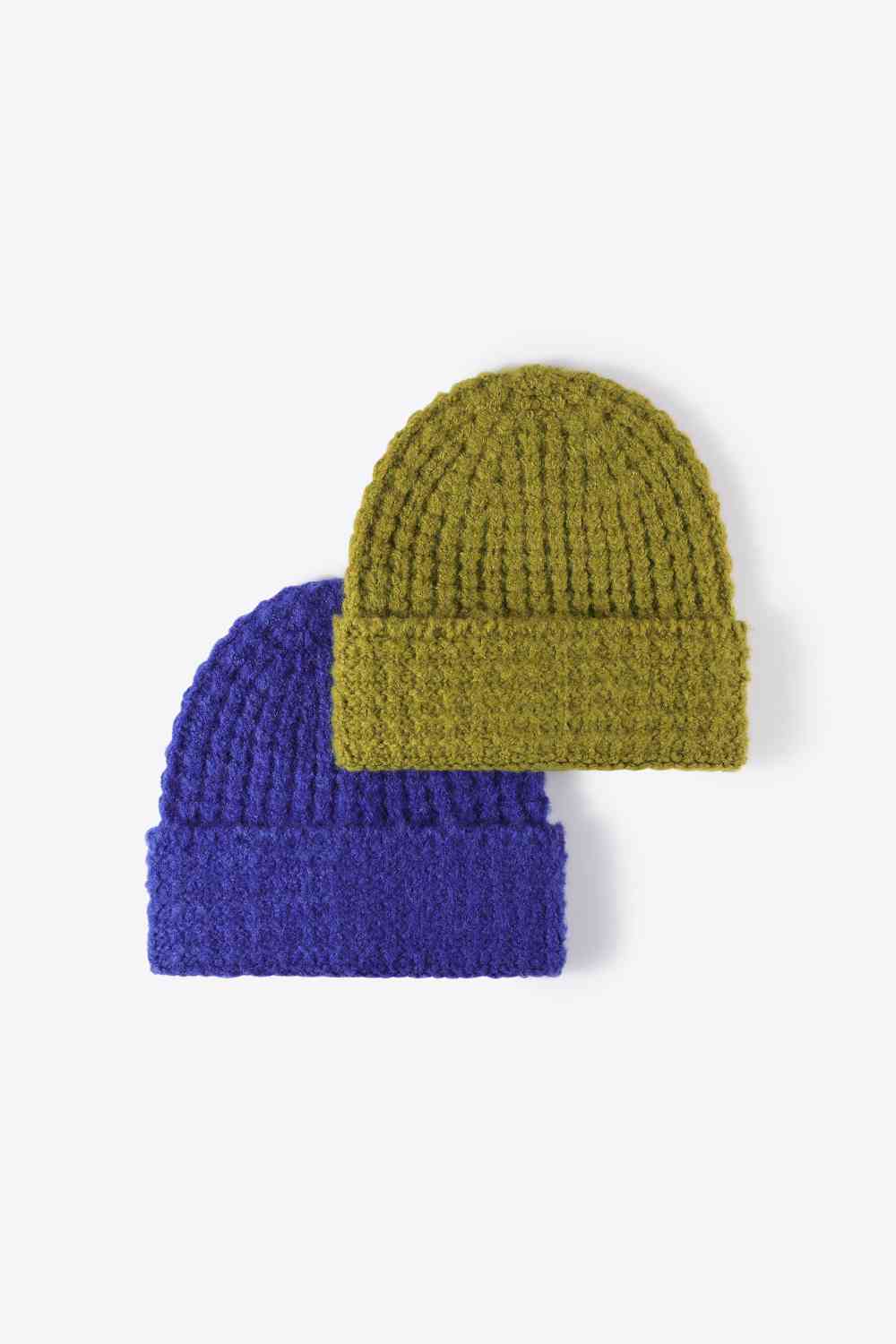 Waffle-Knit Cuff Beanie - TRENDMELO