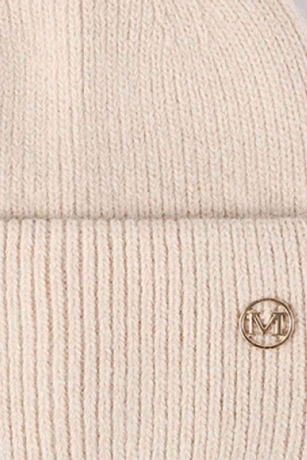 M Rib-Knit Cuff Beanie - TRENDMELO