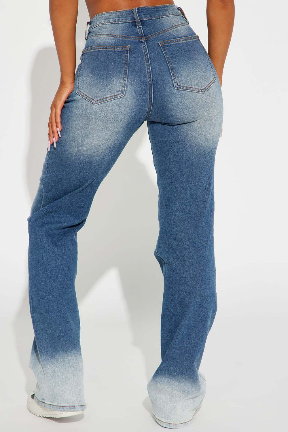 Pocketed Buttoned Straight Jeans - TRENDMELO