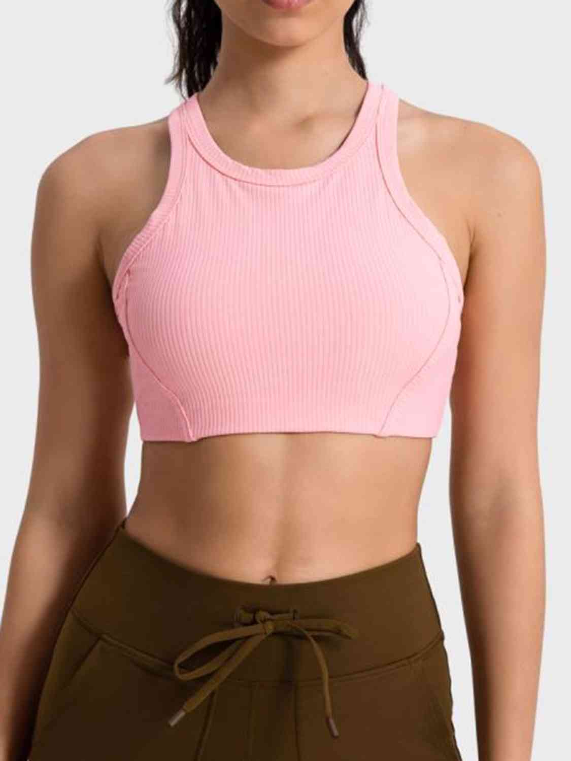 Wide Strap Cropped Sport Tank - TRENDMELO