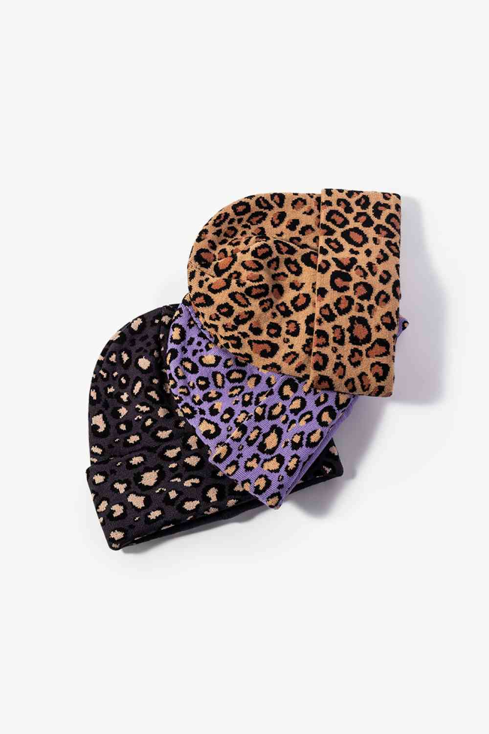 Leopard Pattern Cuffed Beanie - TRENDMELO