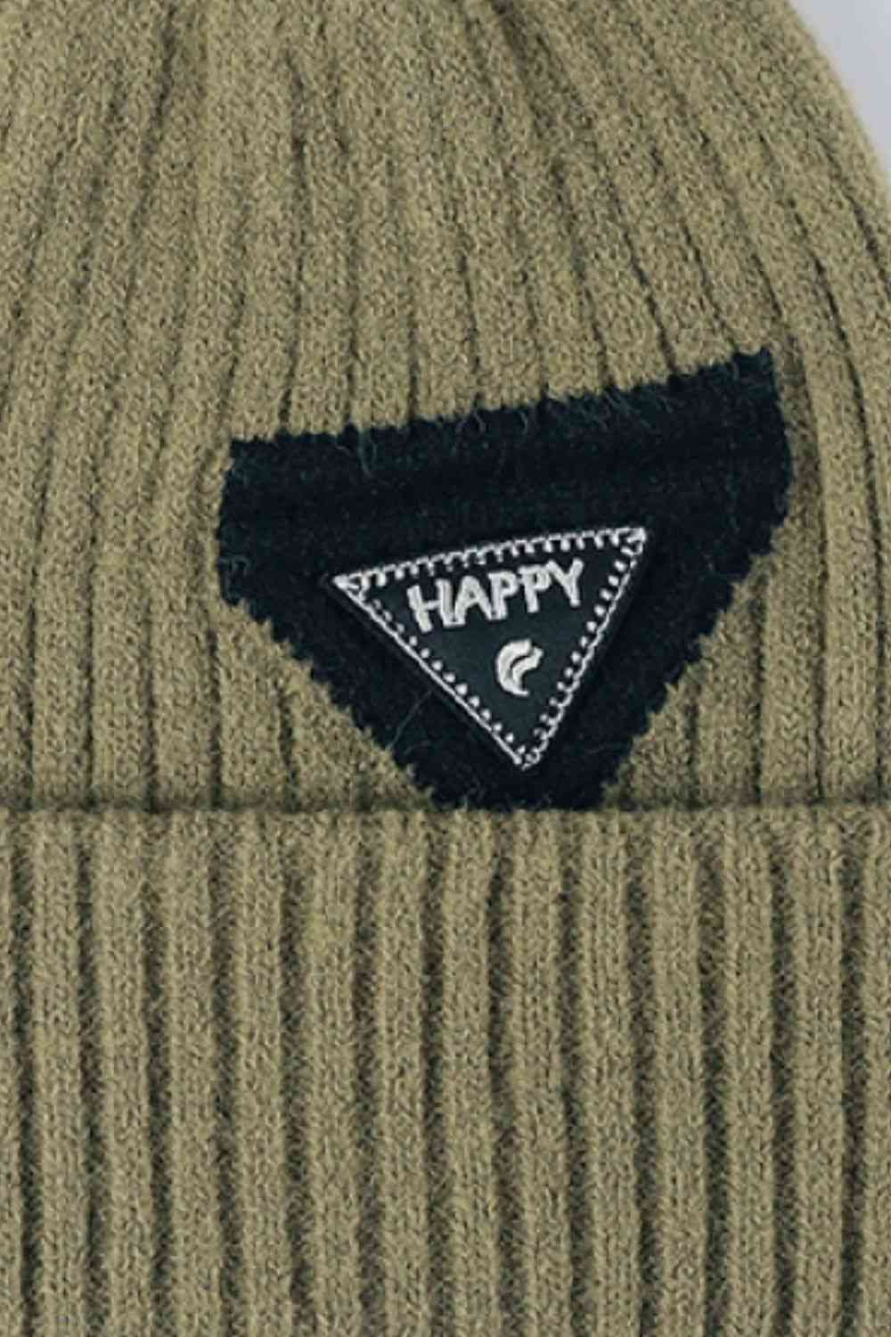 HAPPY Contrast Beanie - TRENDMELO