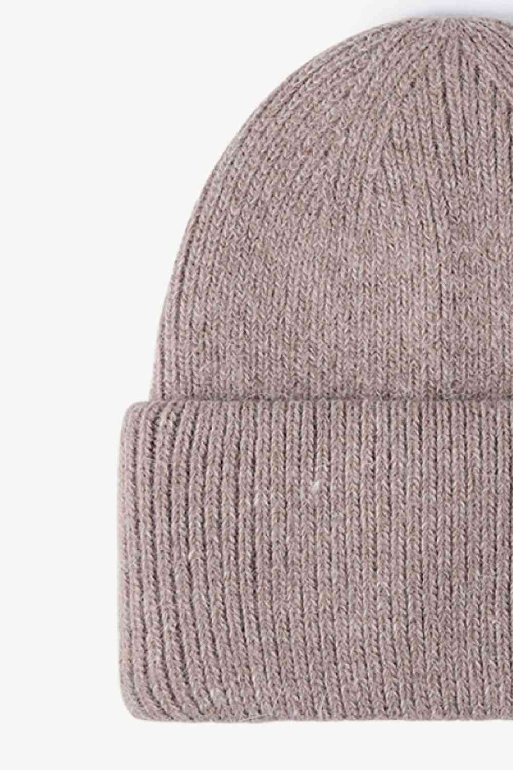 M Rib-Knit Cuff Beanie - TRENDMELO