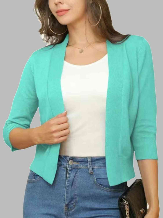 Open Front Cardigan - TRENDMELO