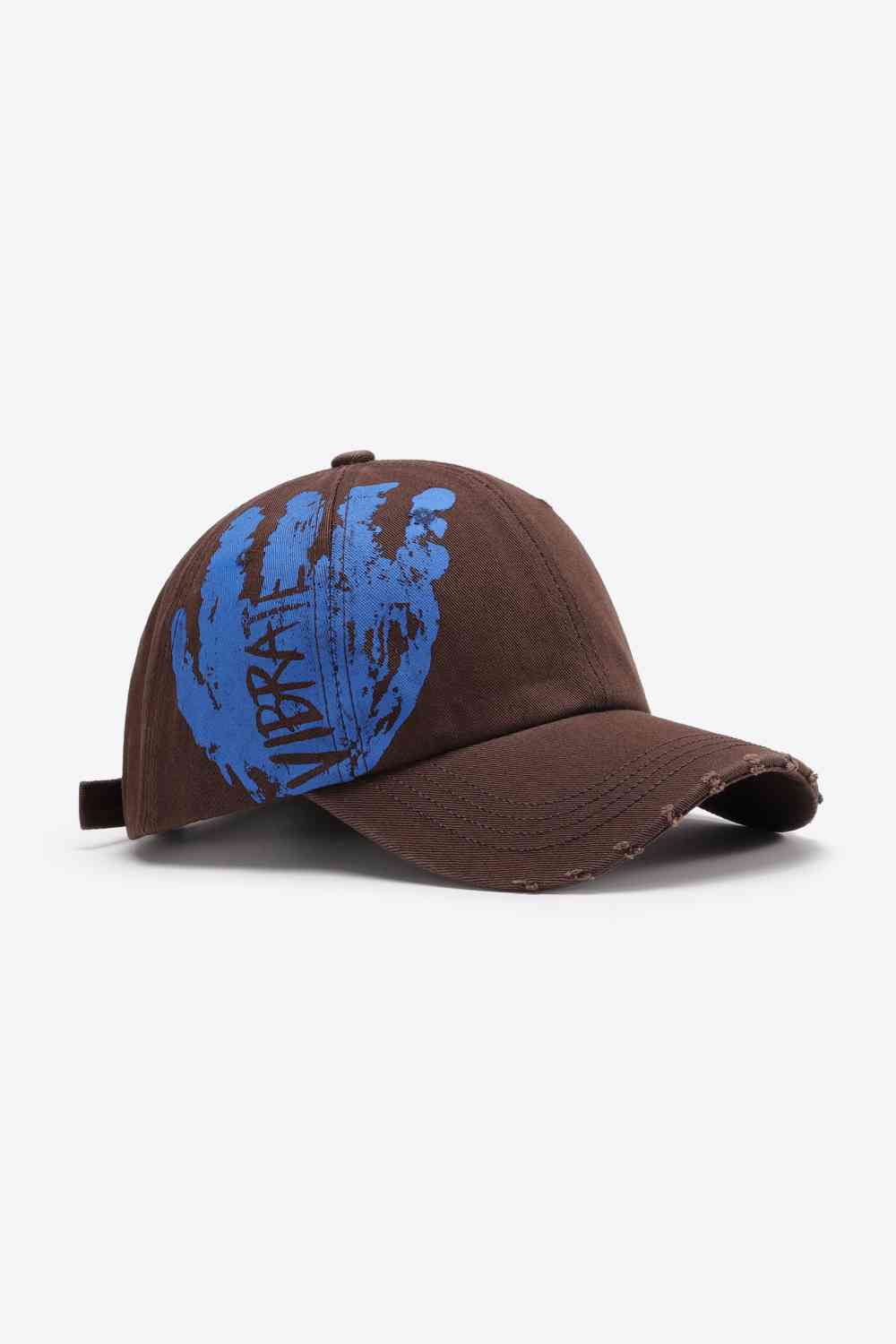 VIBRA Graphic Distressed Adjustable Baseball Cap - TRENDMELO