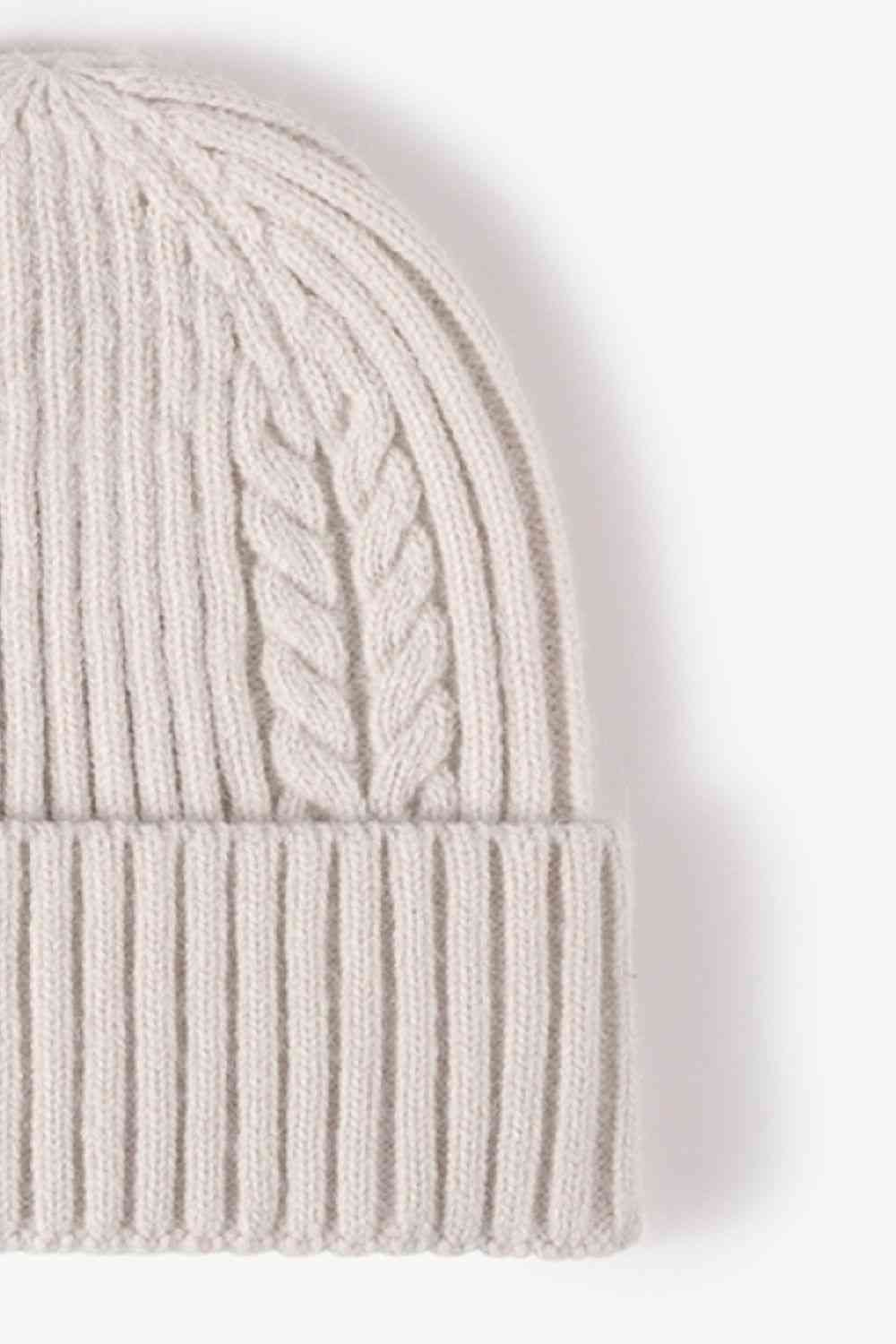 Cable-Knit Cuff Beanie - TRENDMELO