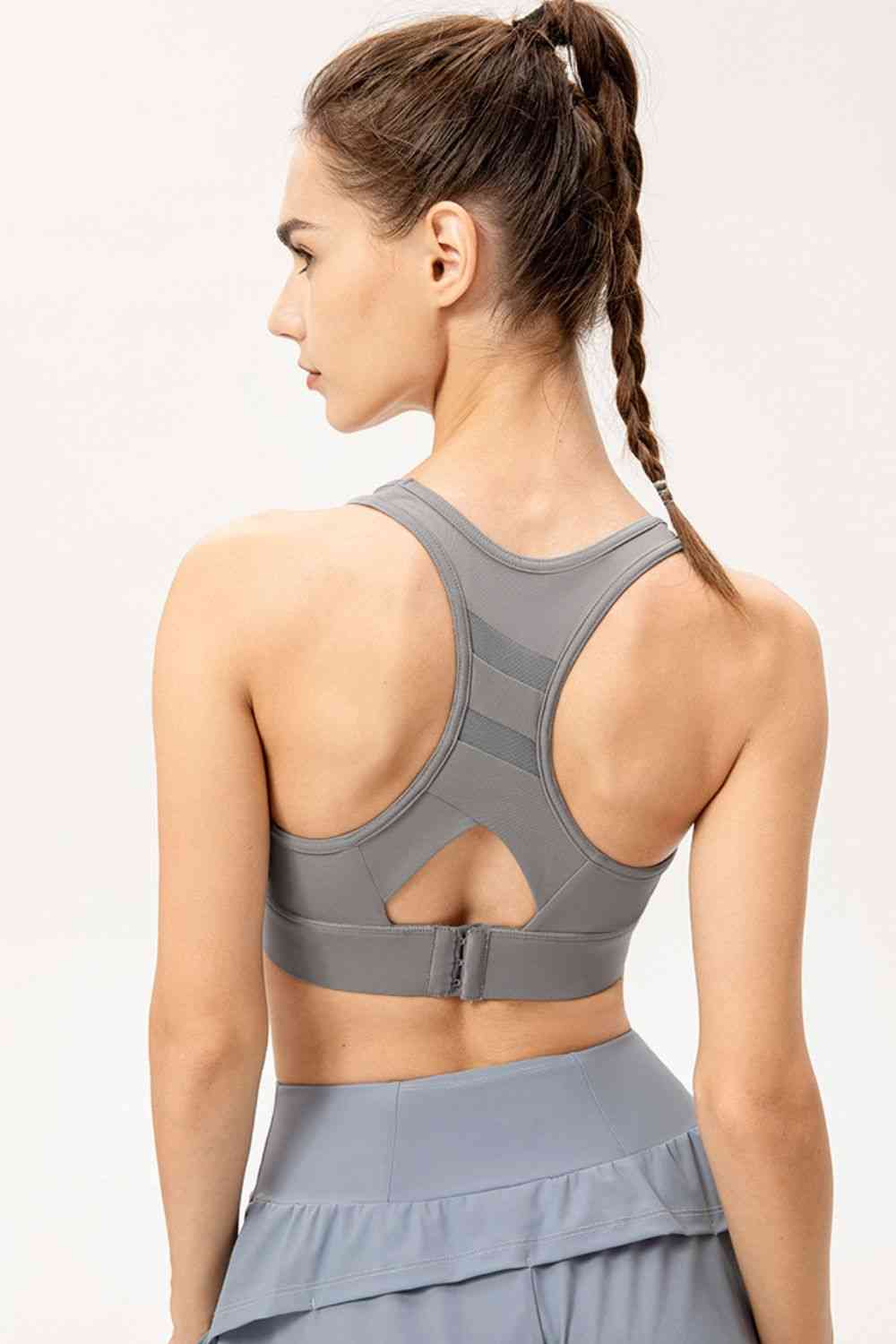 Scoop Neck Long Sports Bra - TRENDMELO