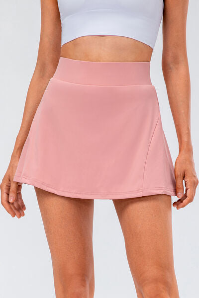 High Waist Pleated Active Skirt - TRENDMELO