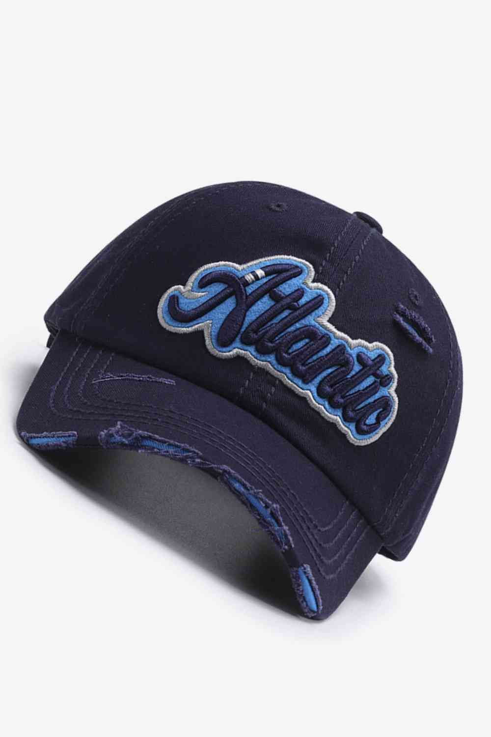 ATLANTIC Graphic Distressed Baseball Cap - TRENDMELO