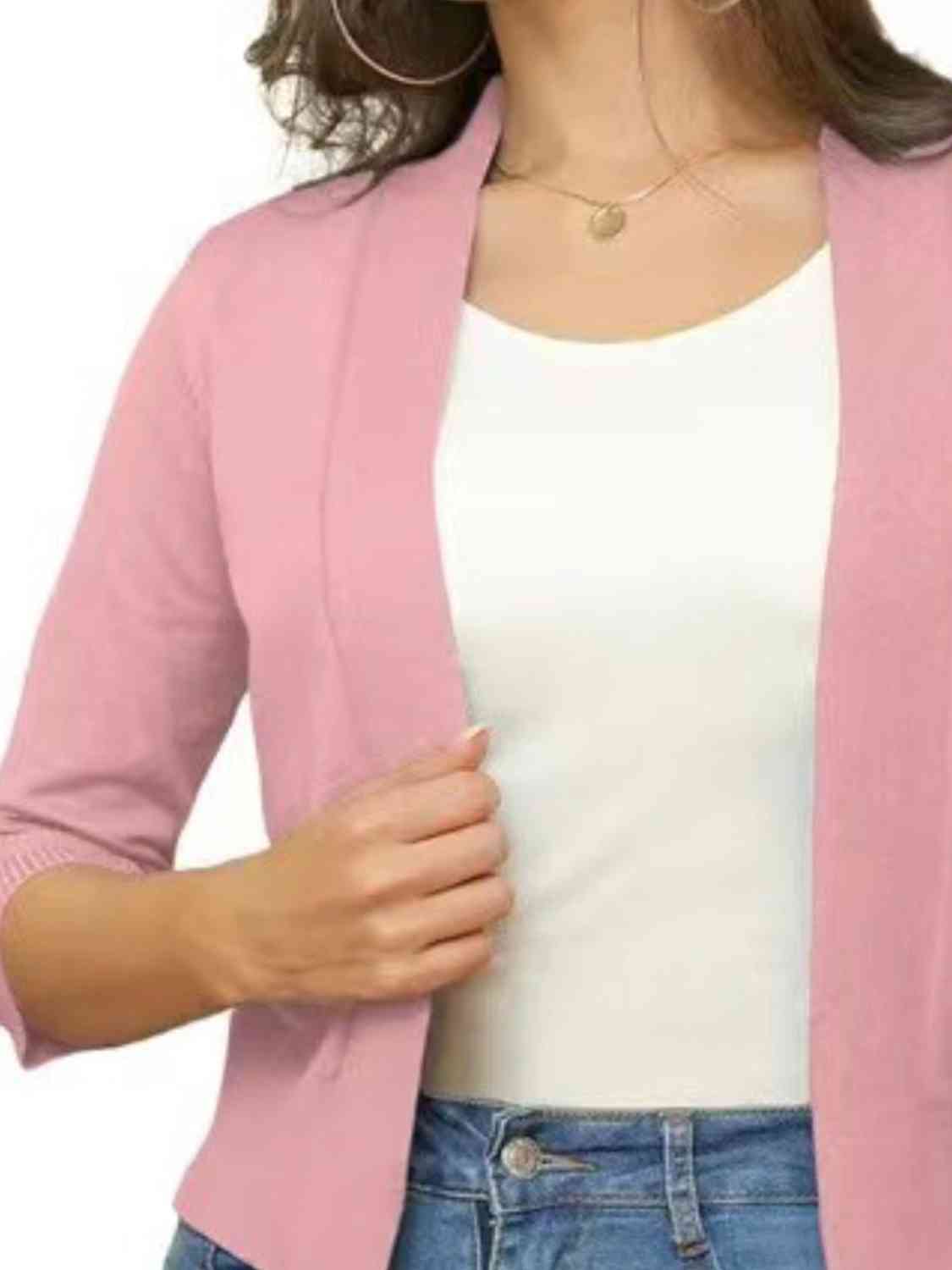 Open Front Cardigan - TRENDMELO