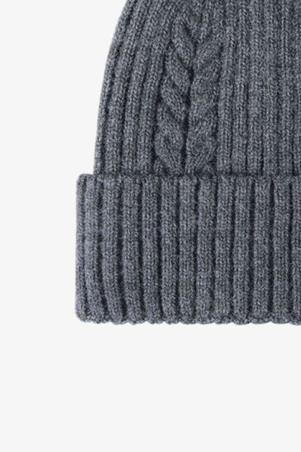 Cable-Knit Cuff Beanie - TRENDMELO