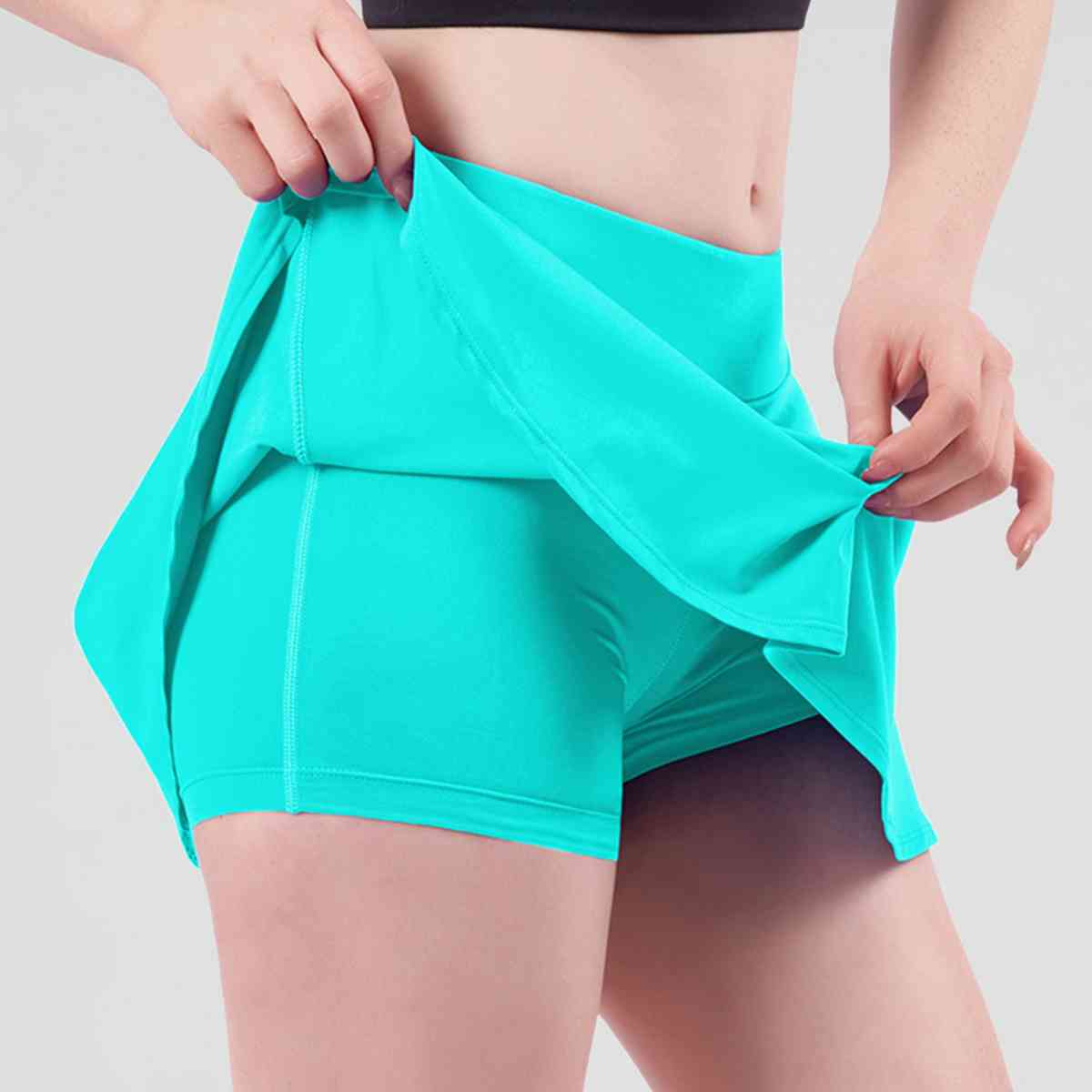 Wide Waistband Sports Skort - TRENDMELO