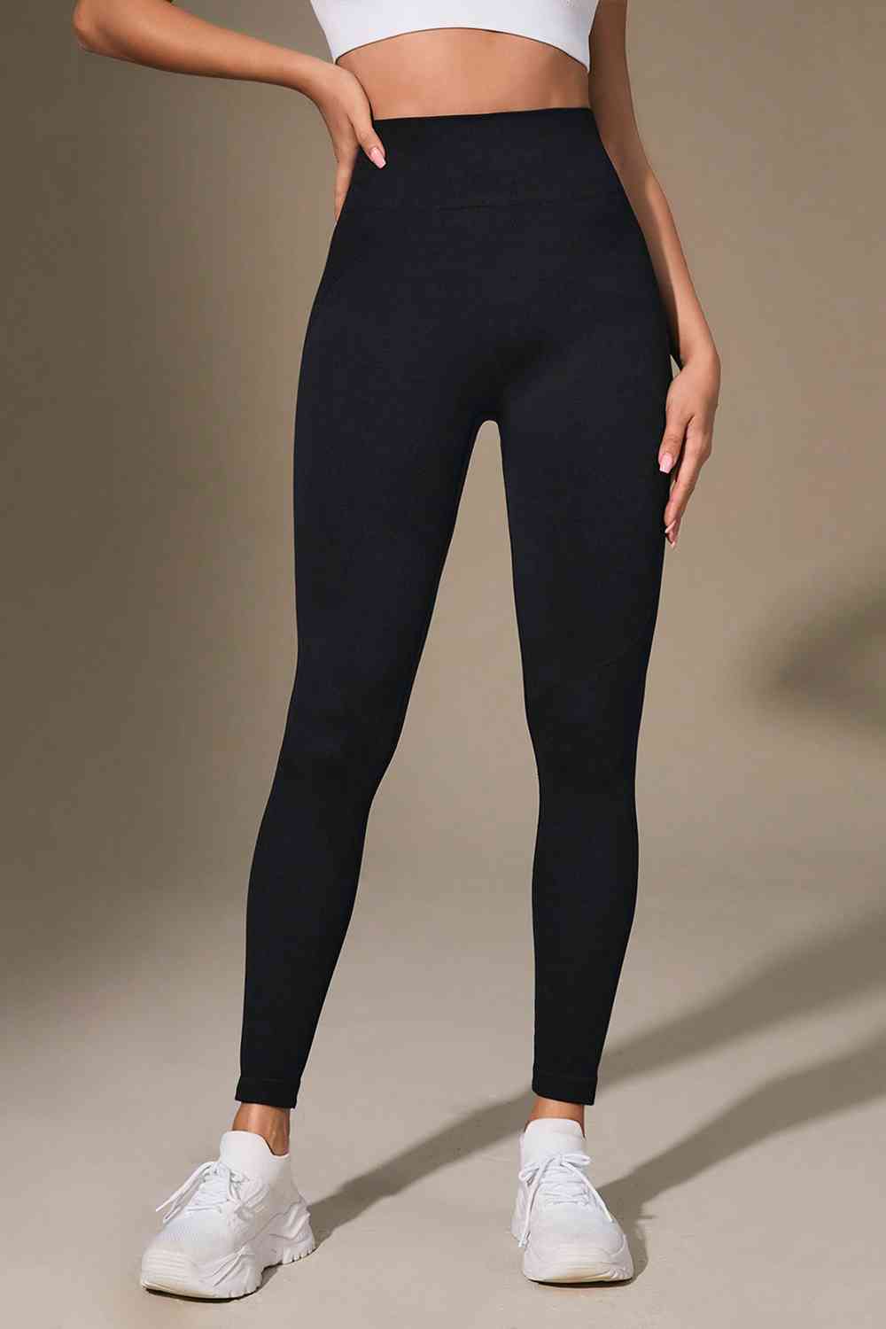 Wide Waistband Sports Leggings - TRENDMELO