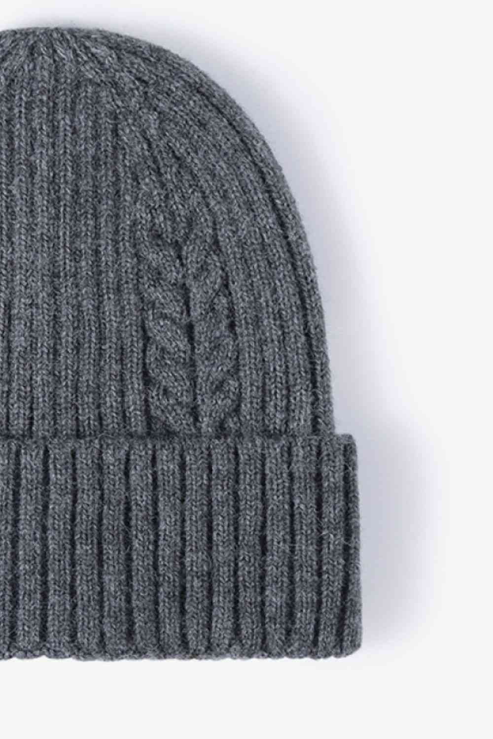 Cable-Knit Cuff Beanie - TRENDMELO