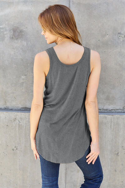 Basic Bae Full Size Round Neck Tank - TRENDMELO