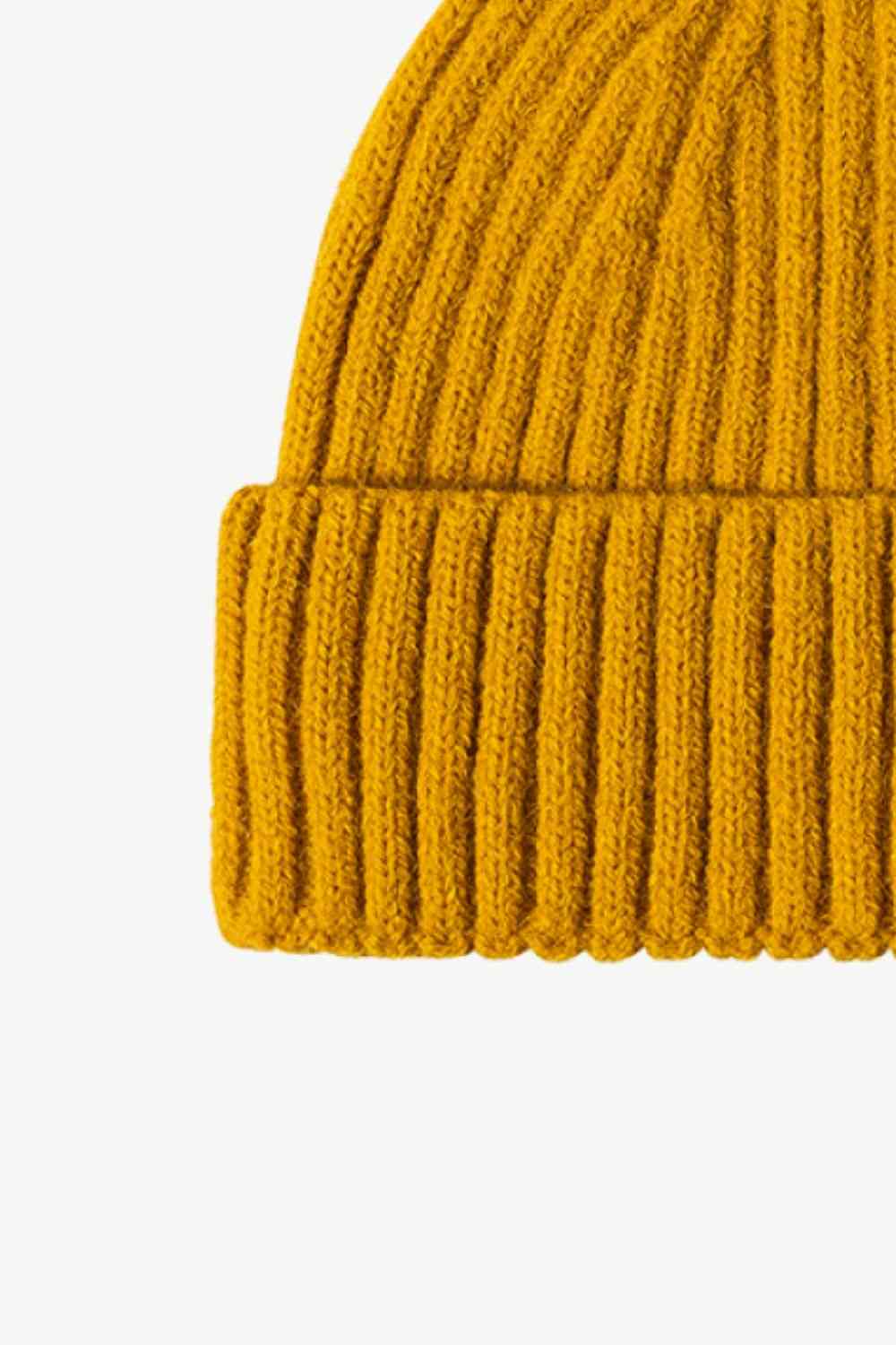 Rib-Knit Cuff Beanie - TRENDMELO