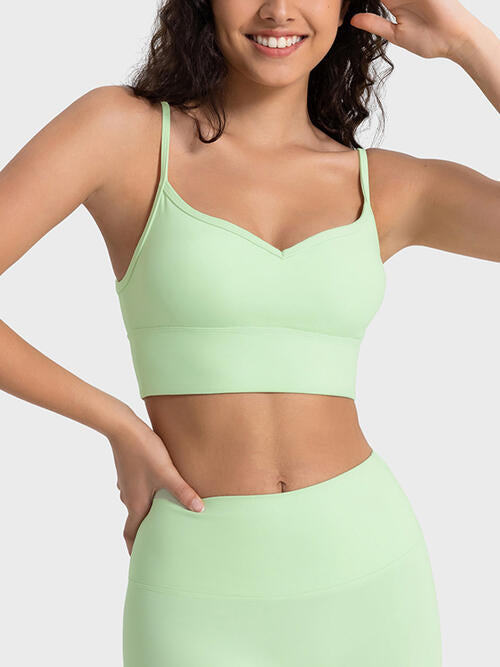 Spaghetti Strap Sport Bra - TRENDMELO