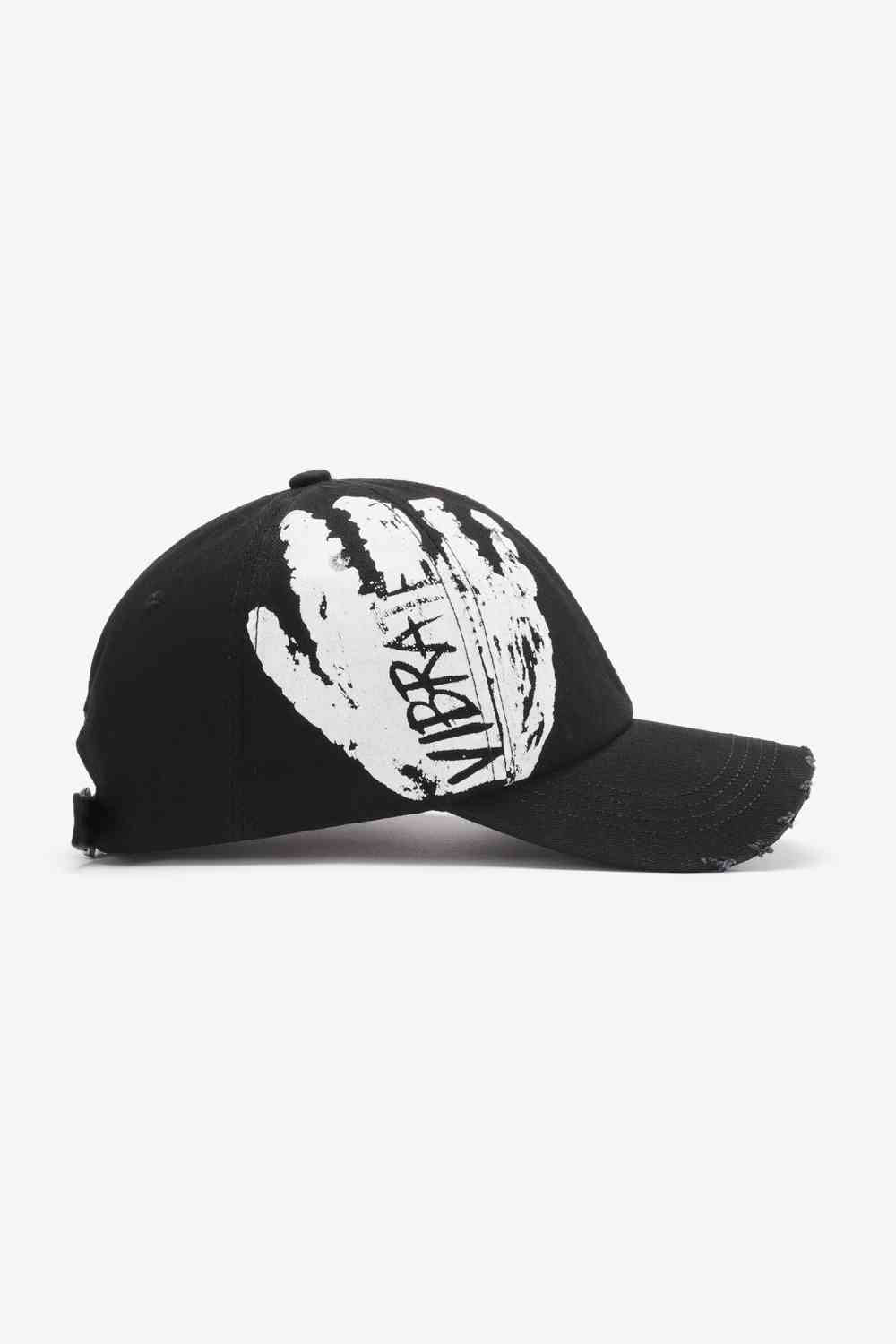 VIBRA Graphic Distressed Adjustable Baseball Cap - TRENDMELO