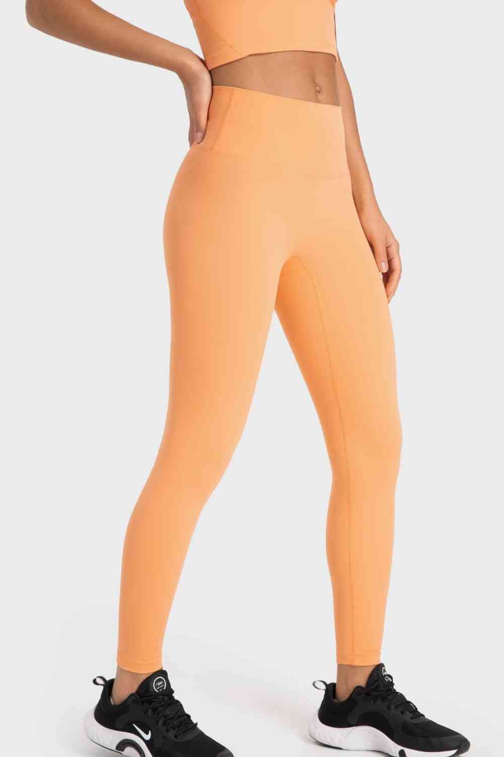 Basic Full Length Active Leggings - TRENDMELO