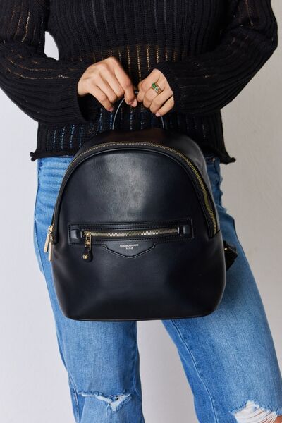 David Jones PU Leather Backpack - TRENDMELO