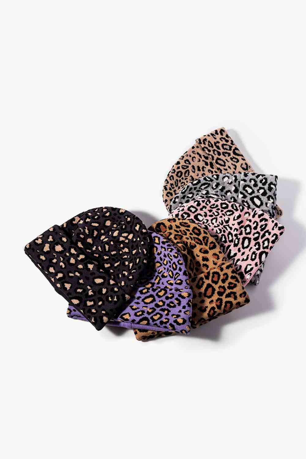 Leopard Pattern Cuffed Beanie - TRENDMELO