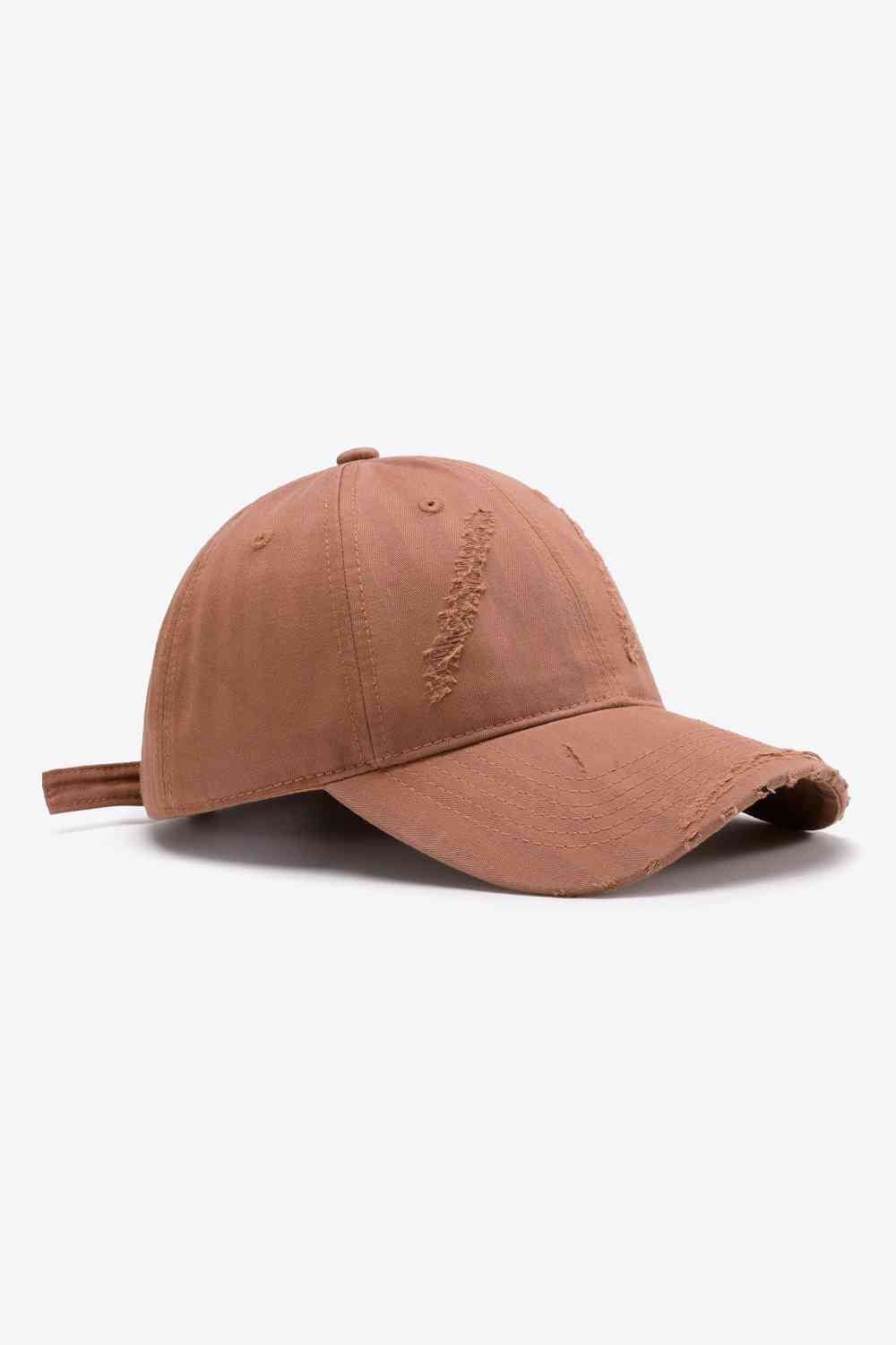 Distressed Adjustable Baseball Cap - TRENDMELO