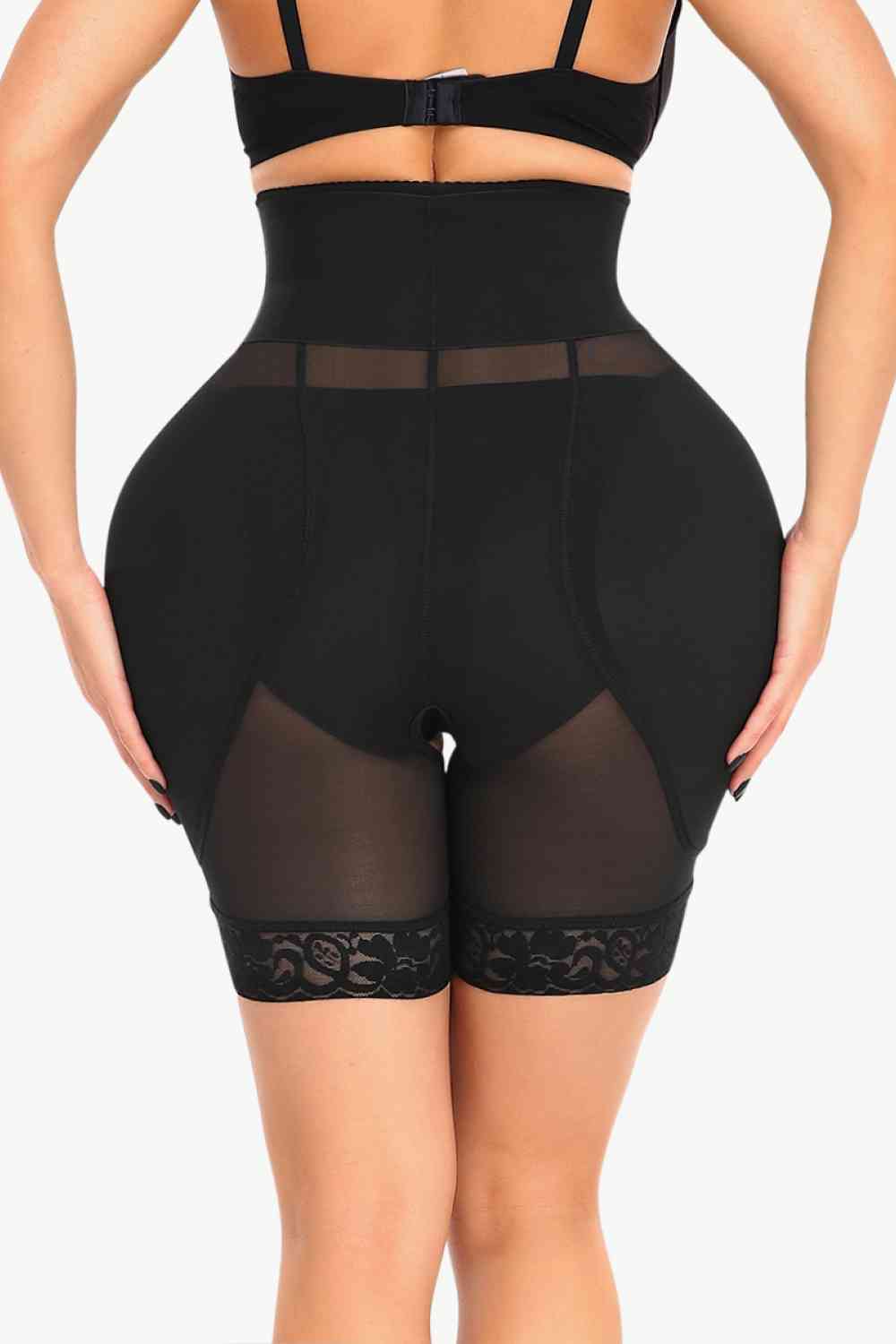 Full Size Breathable Lace Trim Shaping Shorts - TRENDMELO