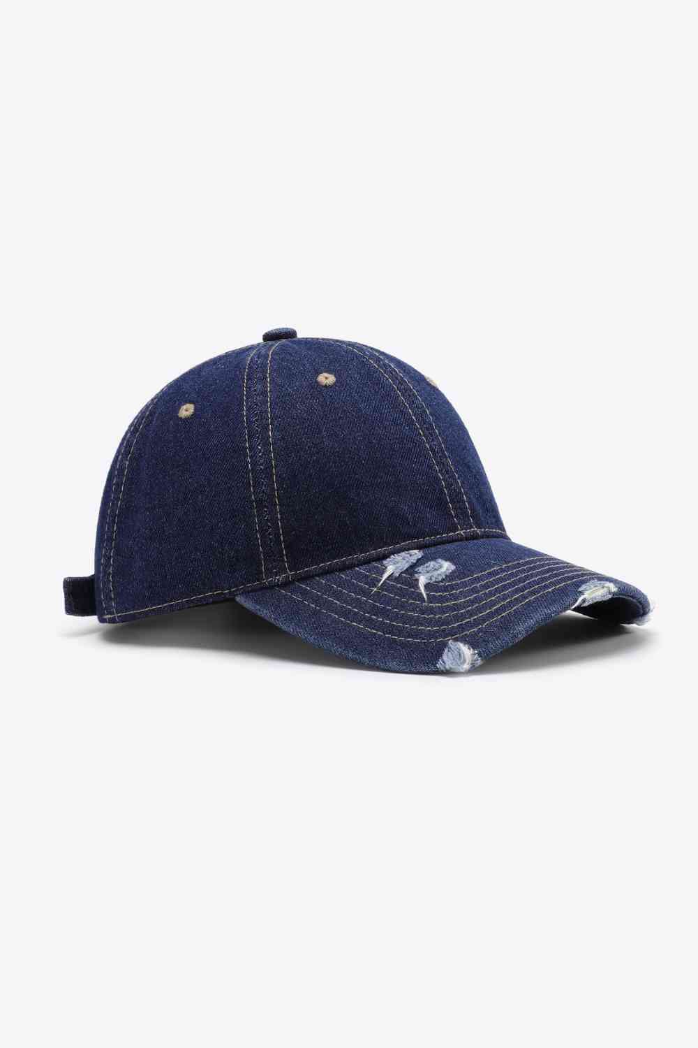 Distressed Adjustable Baseball Cap - TRENDMELO