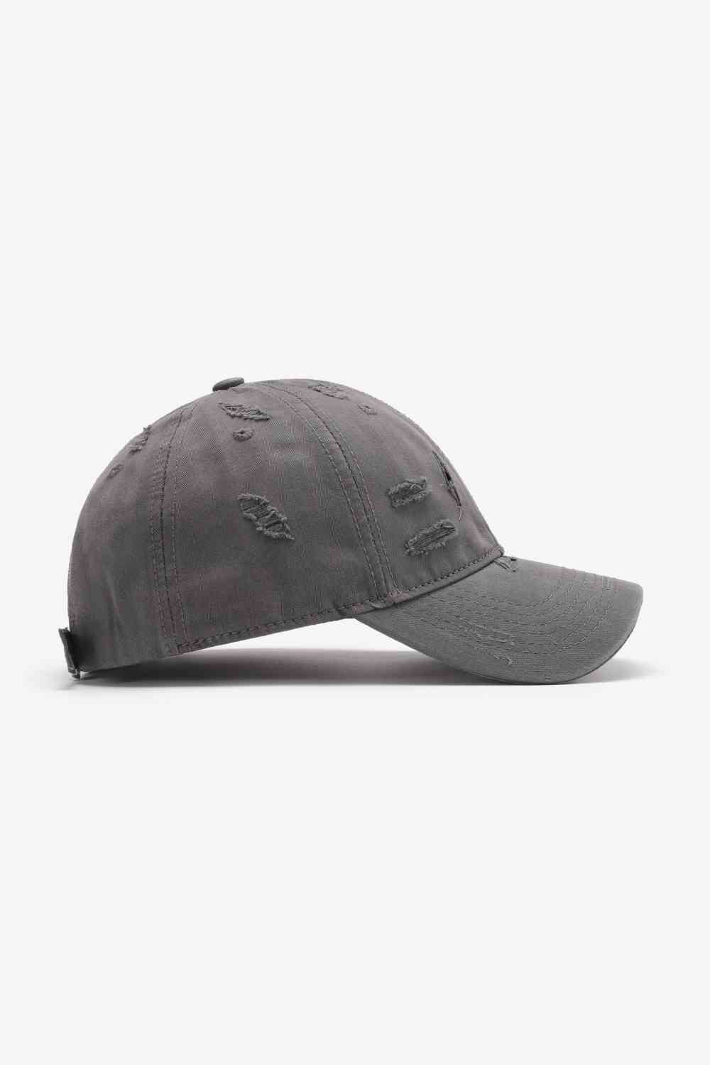 Distressed Adjustable Baseball Cap - TRENDMELO