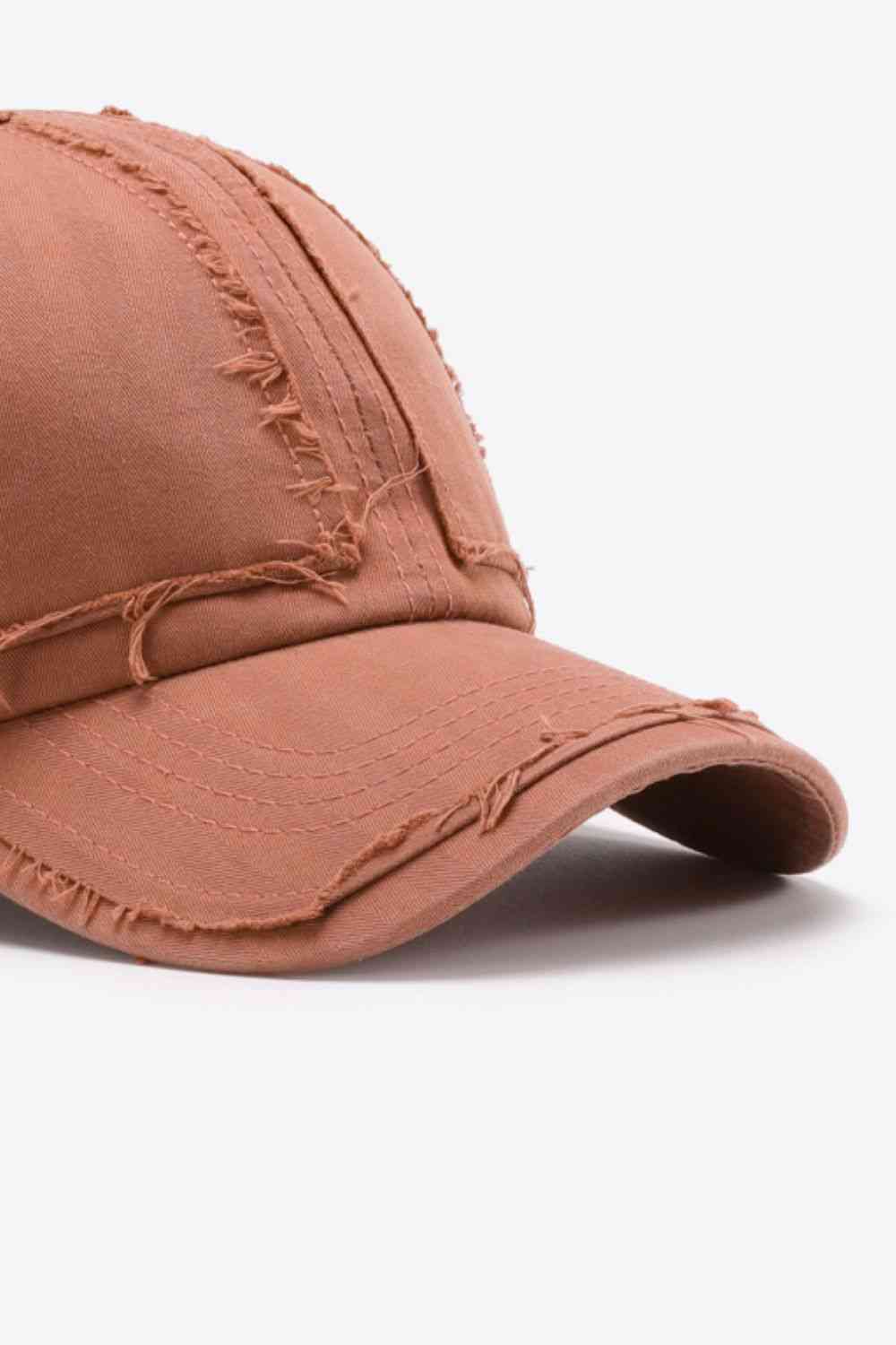 Distressed Adjustable Baseball Cap - TRENDMELO