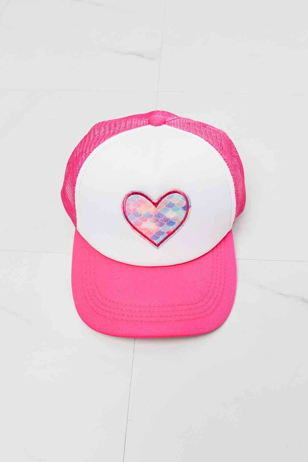 Fame Falling For You Trucker Hat in Pink - TRENDMELO