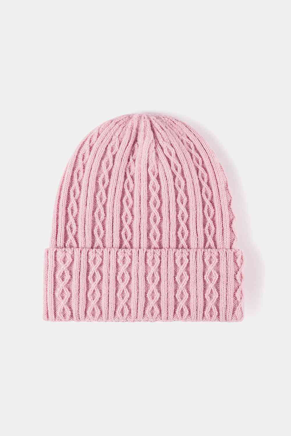 Mixed Knit Cuff Beanie - TRENDMELO