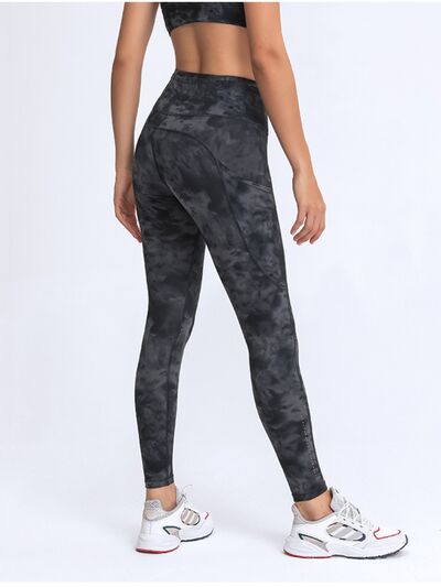 Double Take Wide Waistband Leggings with Pockets - TRENDMELO