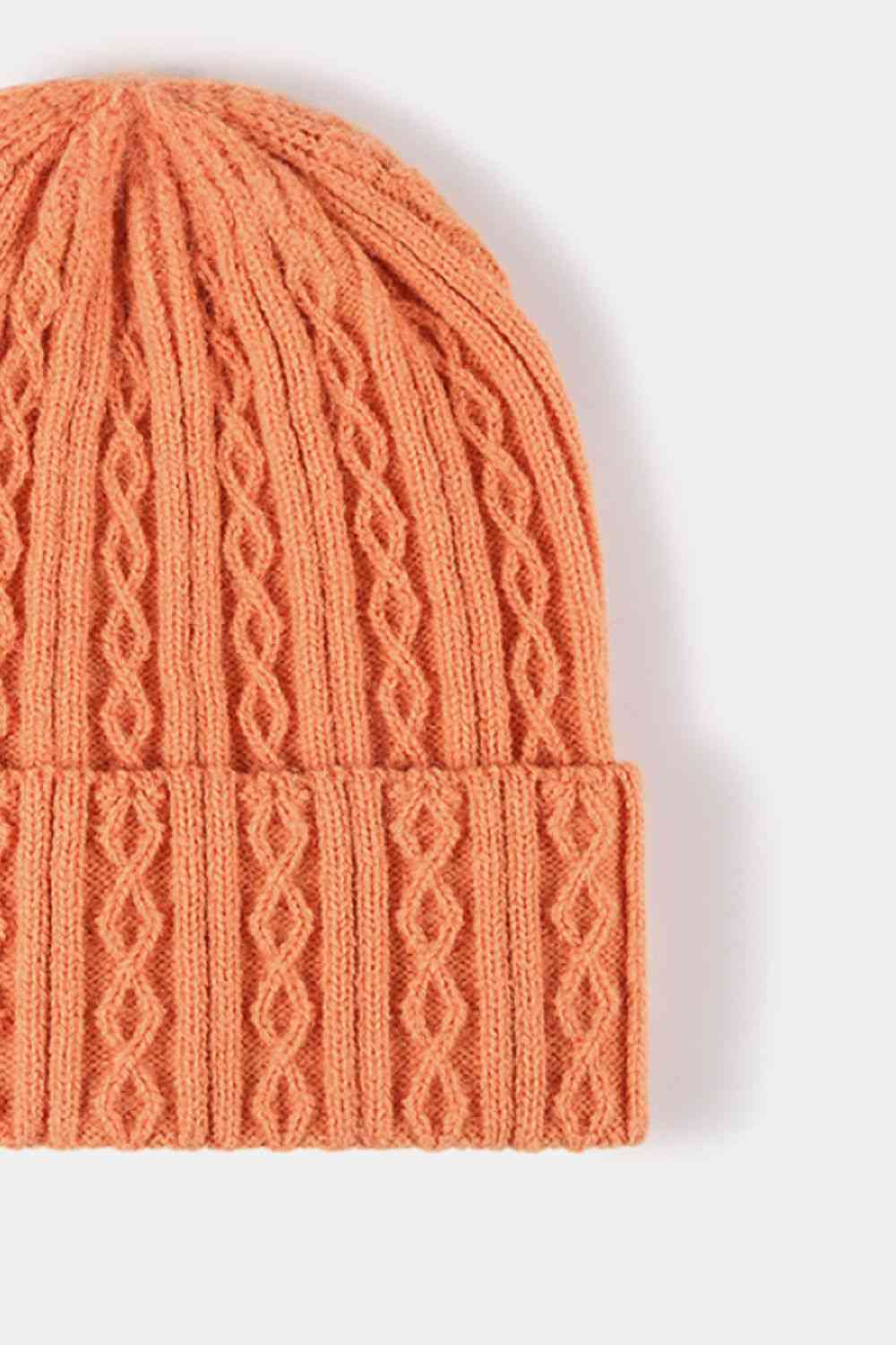 Mixed Knit Cuff Beanie - TRENDMELO