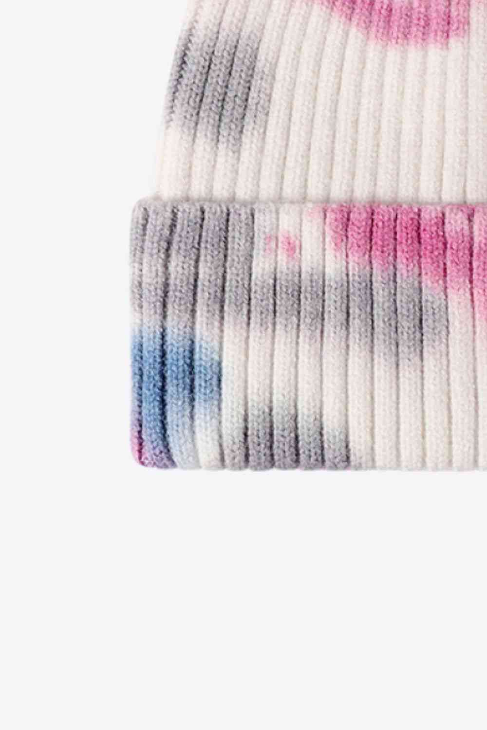 Tie-Dye Ribbed Knit Beanie - TRENDMELO