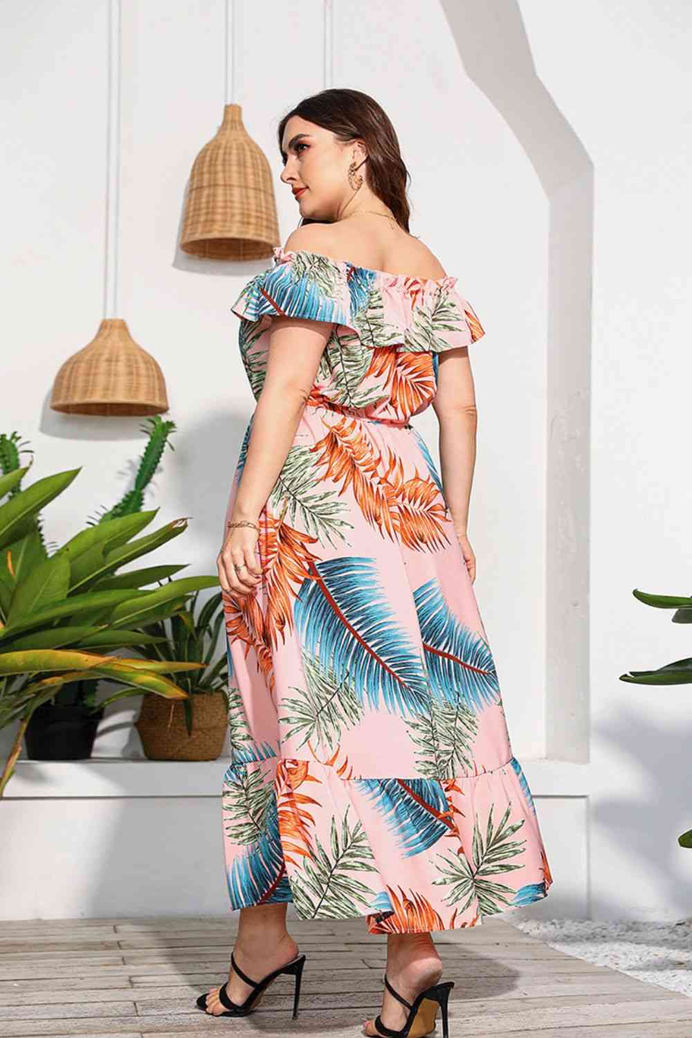 Full Size Layered Off-Shoulder Maxi Dress - TRENDMELO